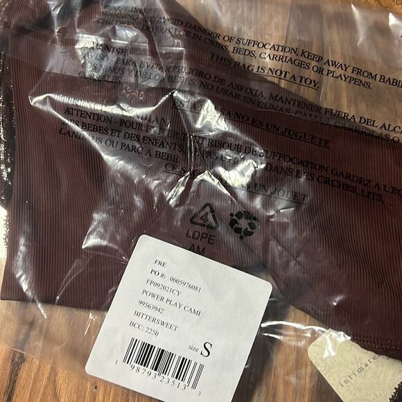 NWT Free People Intimately Power Play Cami Brown Size Small - Picture 4 of 4